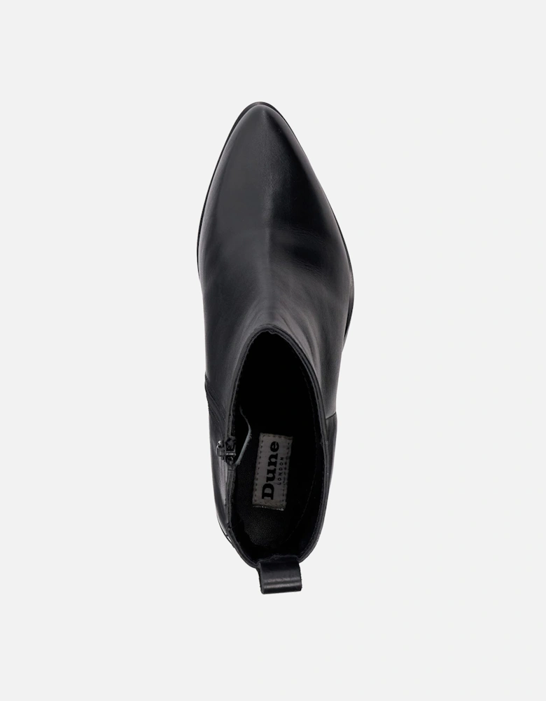 Papz Leather Western Ankle Boots