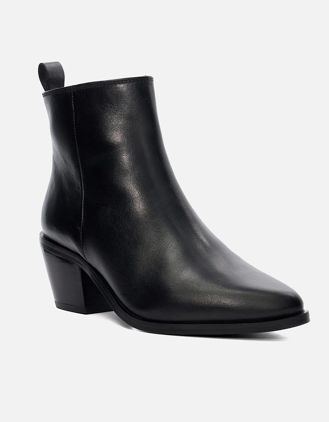 Papz Leather Western Ankle Boots