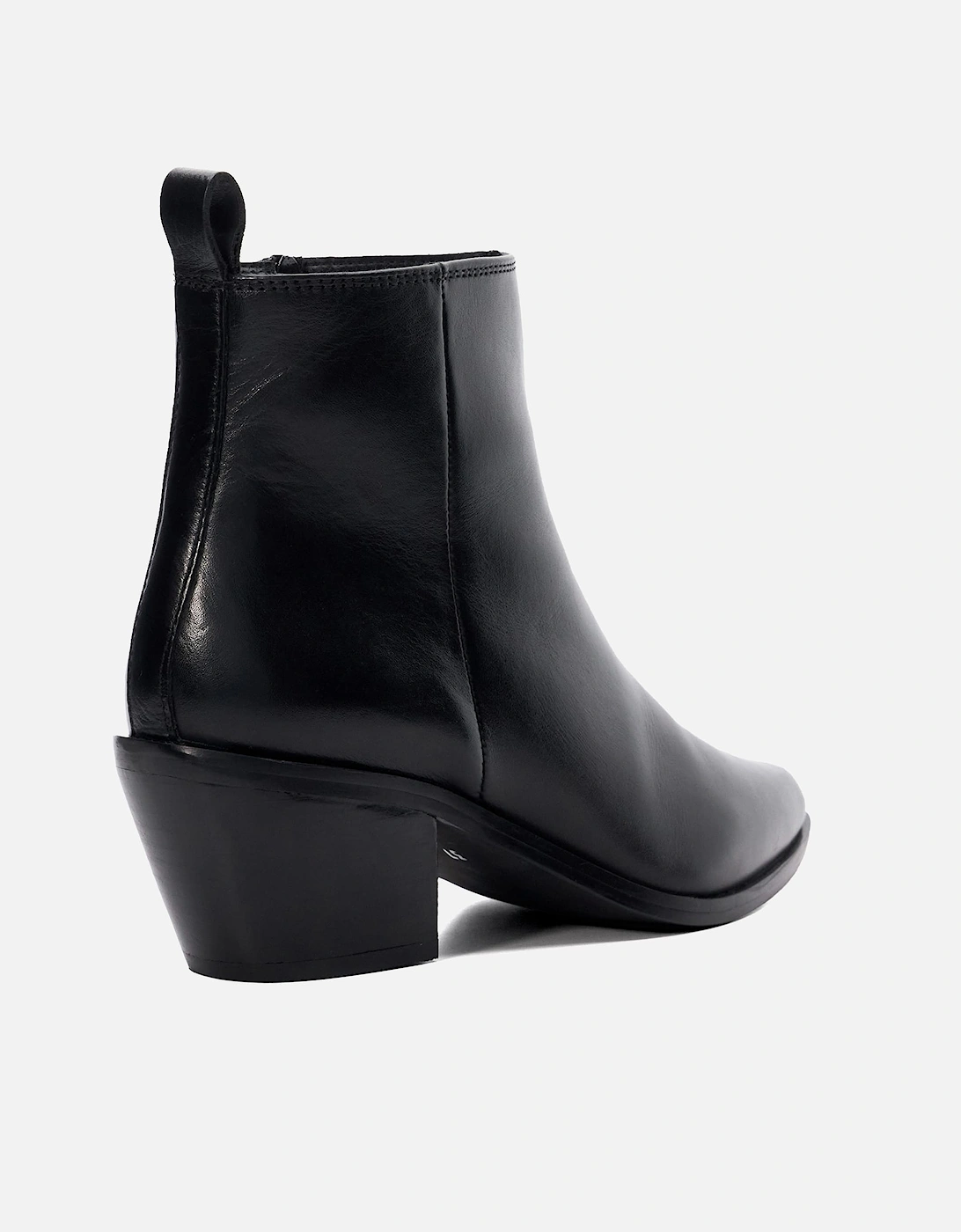 Papz Leather Western Ankle Boots