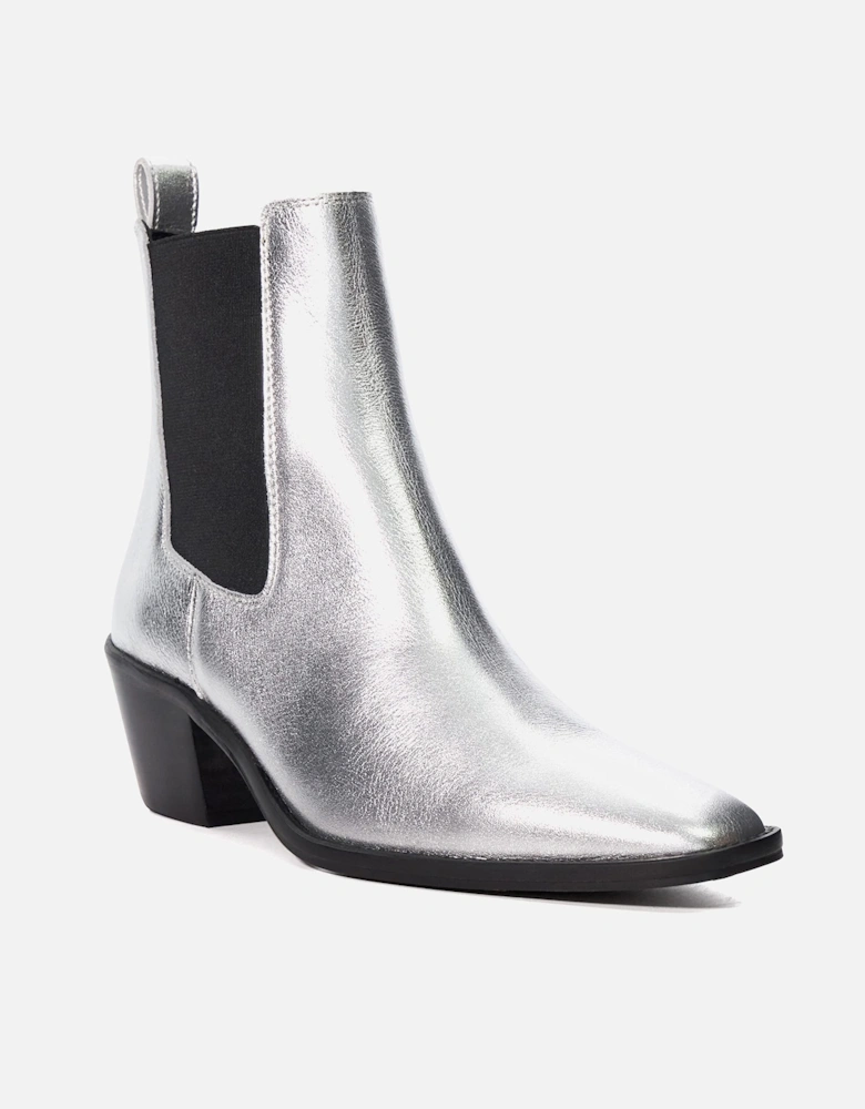 Pexas Leather Western Chelsea Boots