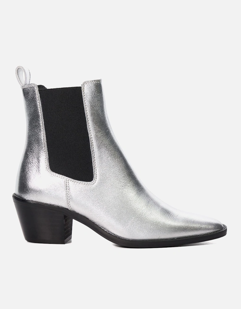 Pexas Leather Western Chelsea Boots