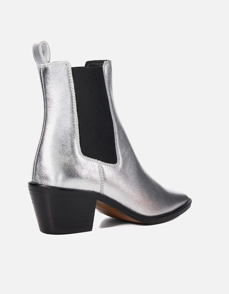 Pexas Leather Western Chelsea Boots