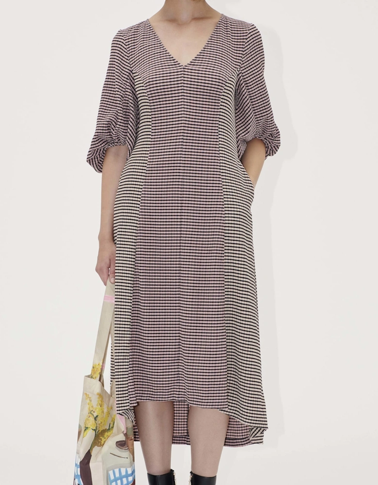 Three-Quarter Sleeve Midi Dress