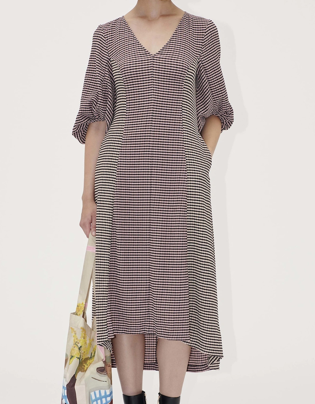 Three-Quarter Sleeve Midi Dress, 2 of 1