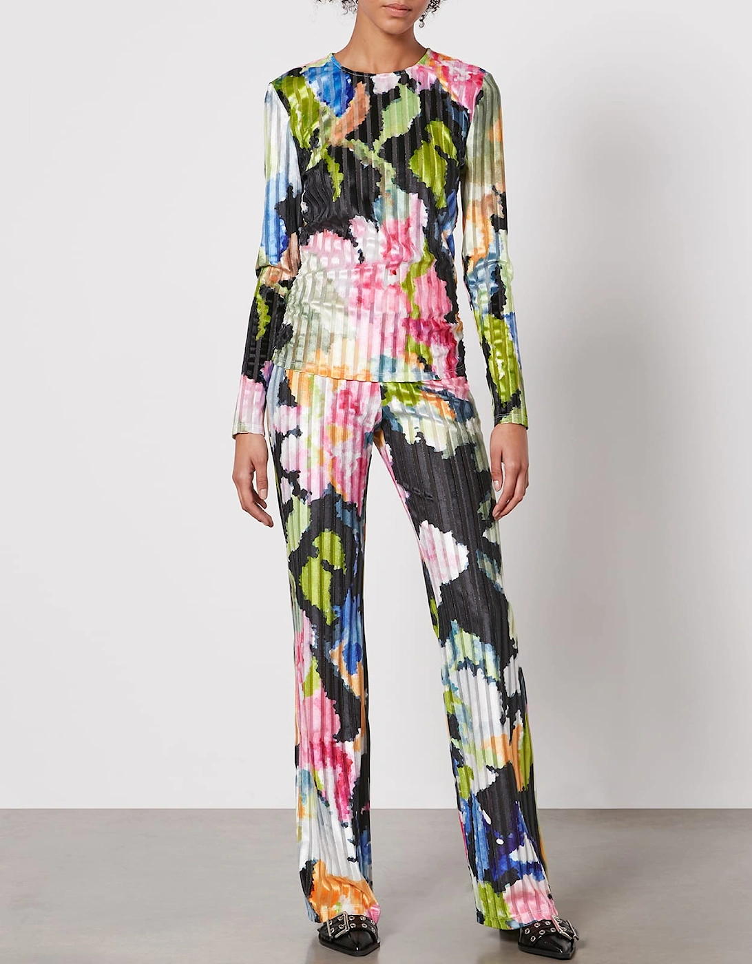 Vanessa 1832 Velvet Devore Blouse, 2 of 1