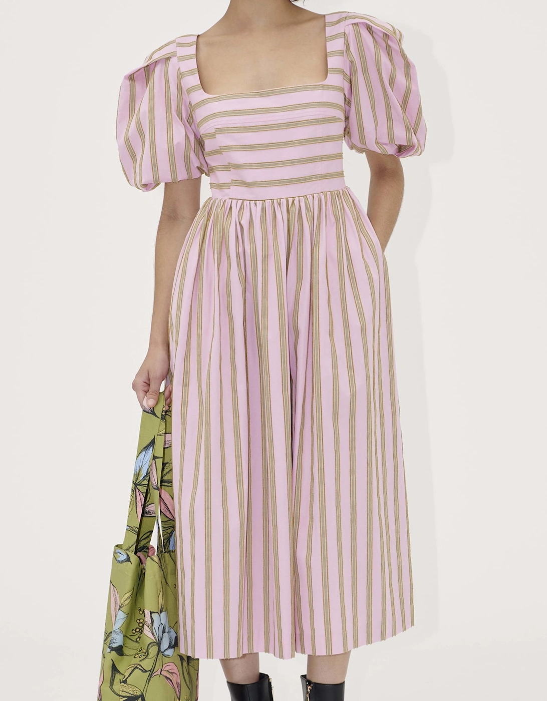 Blouson Sleeve Midi Dress, 2 of 1