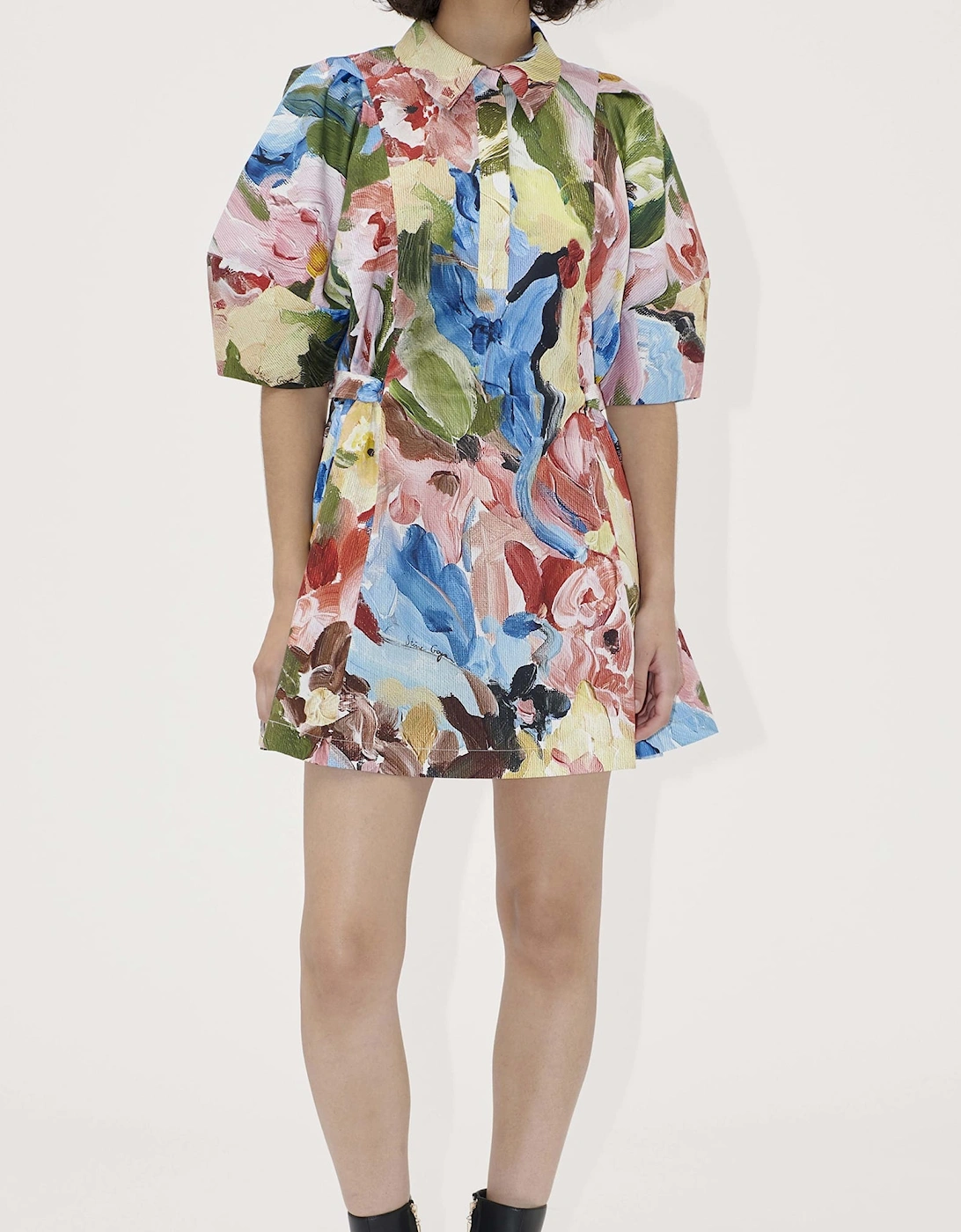 Structured Sleeve Mini Dress, 2 of 1