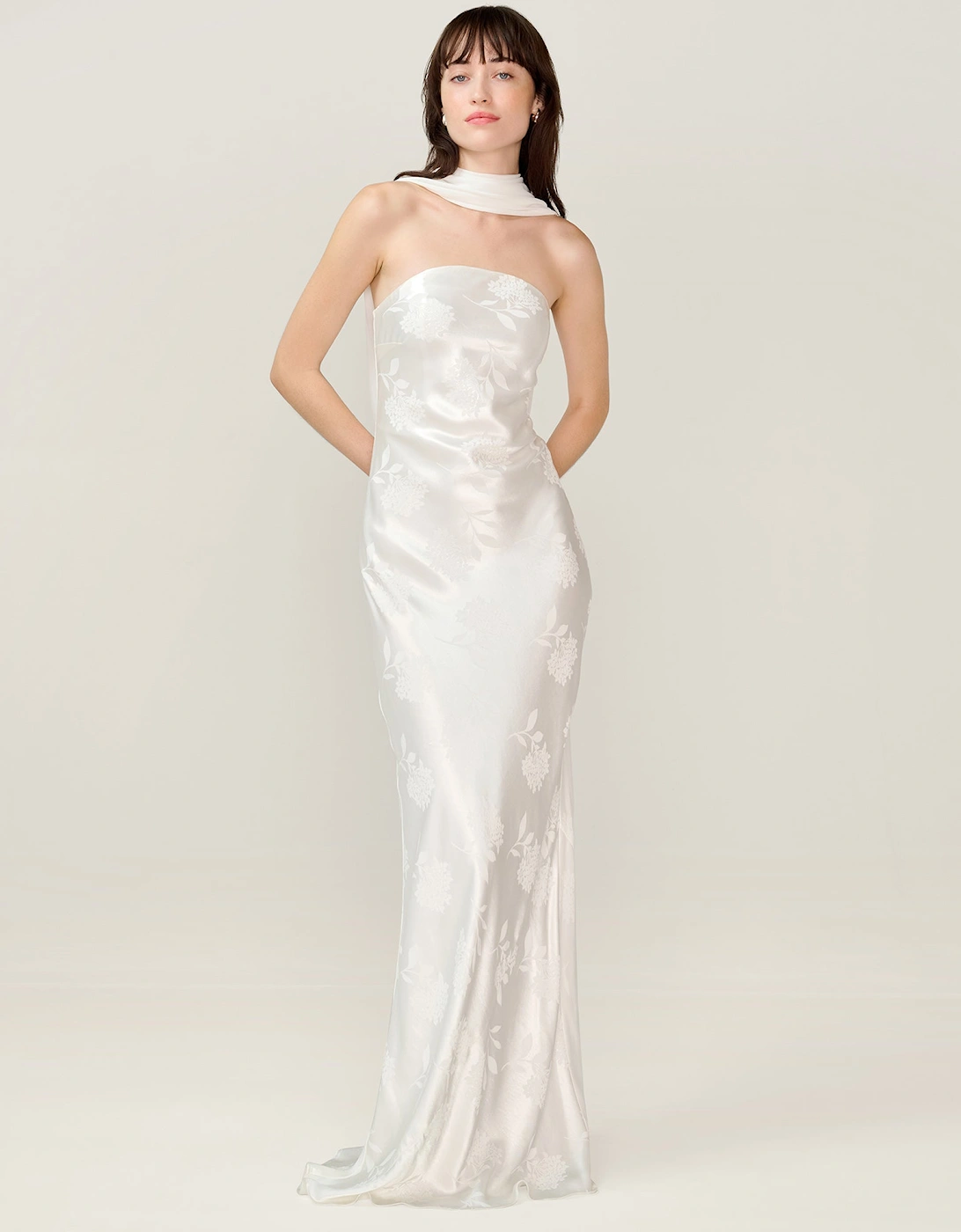 Faith Jacquard Dress in Ivory, 8 of 7