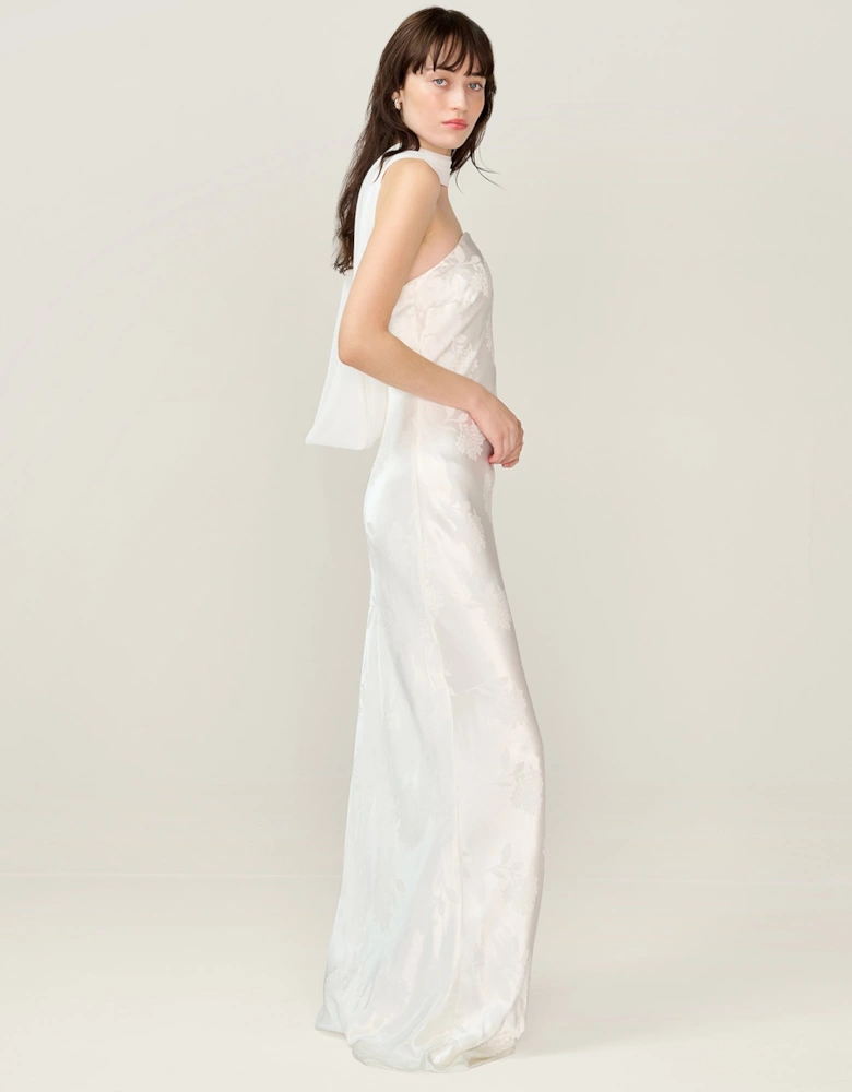 Faith Jacquard Dress in Ivory