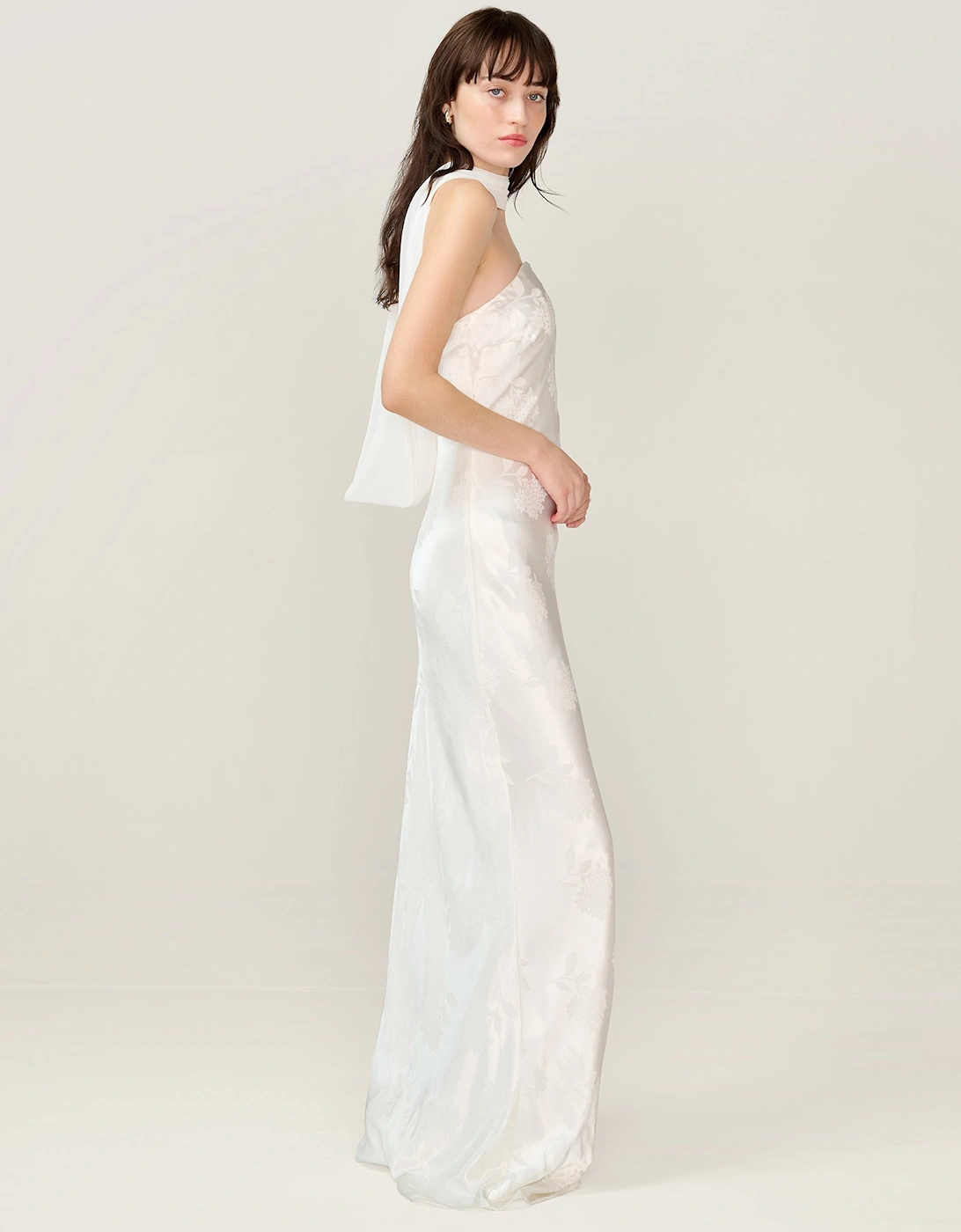 Faith Jacquard Dress in Ivory