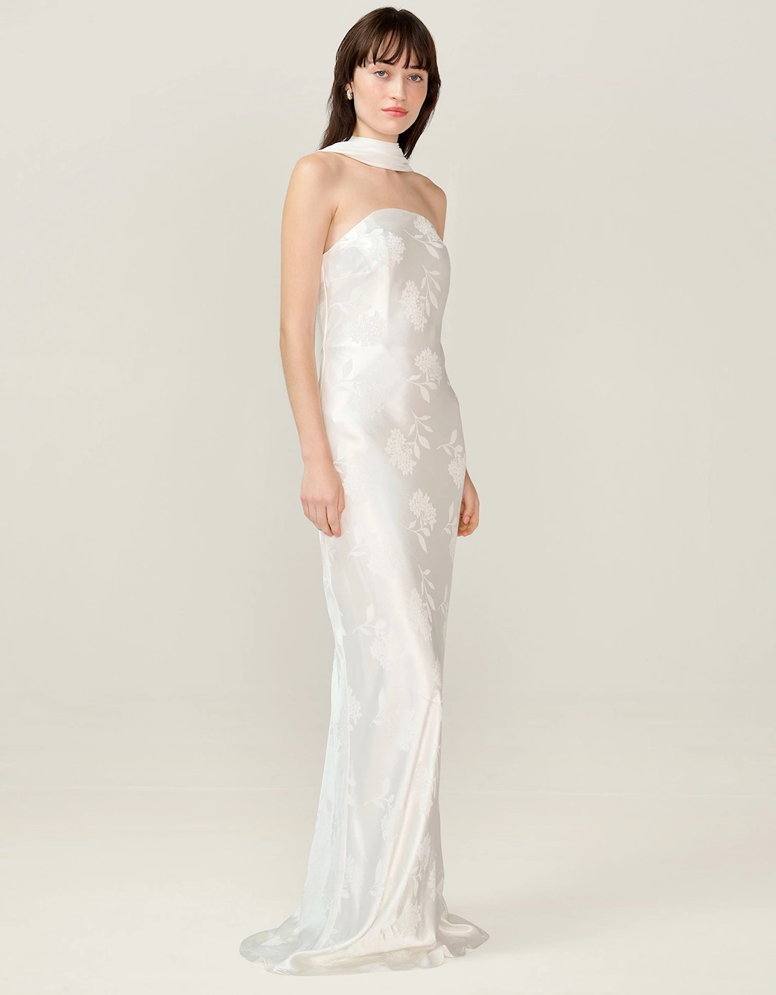 Faith Jacquard Dress in Ivory