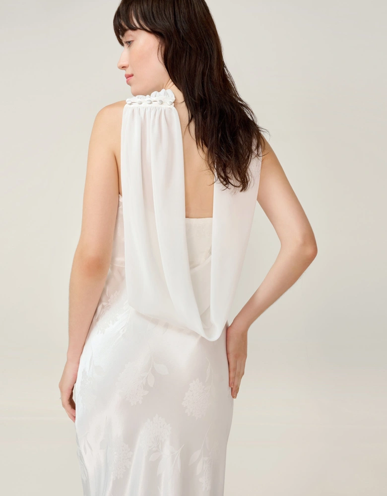 Faith Jacquard Dress in Ivory