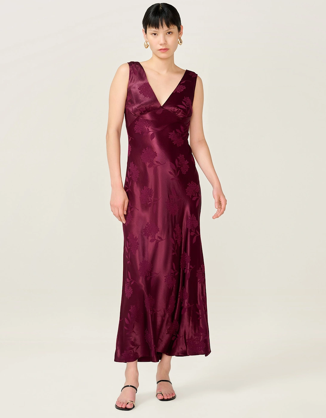 Iris Jacquard Dress in Deep Wine, 7 of 6