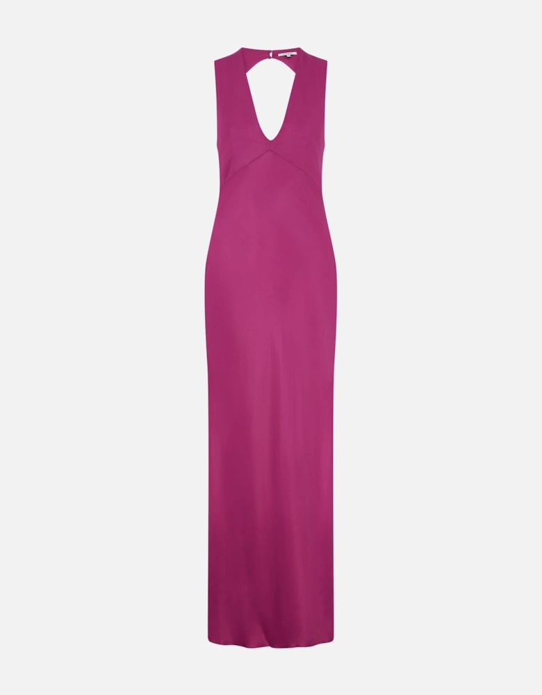 Nova Tie Back Dress in Magenta