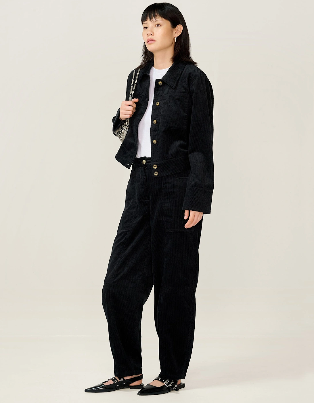 Millie Cord Jacket in Black