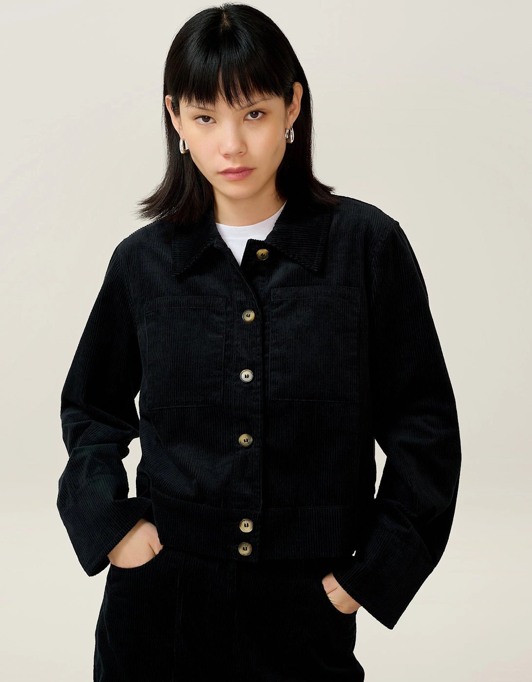 Millie Cord Jacket in Black