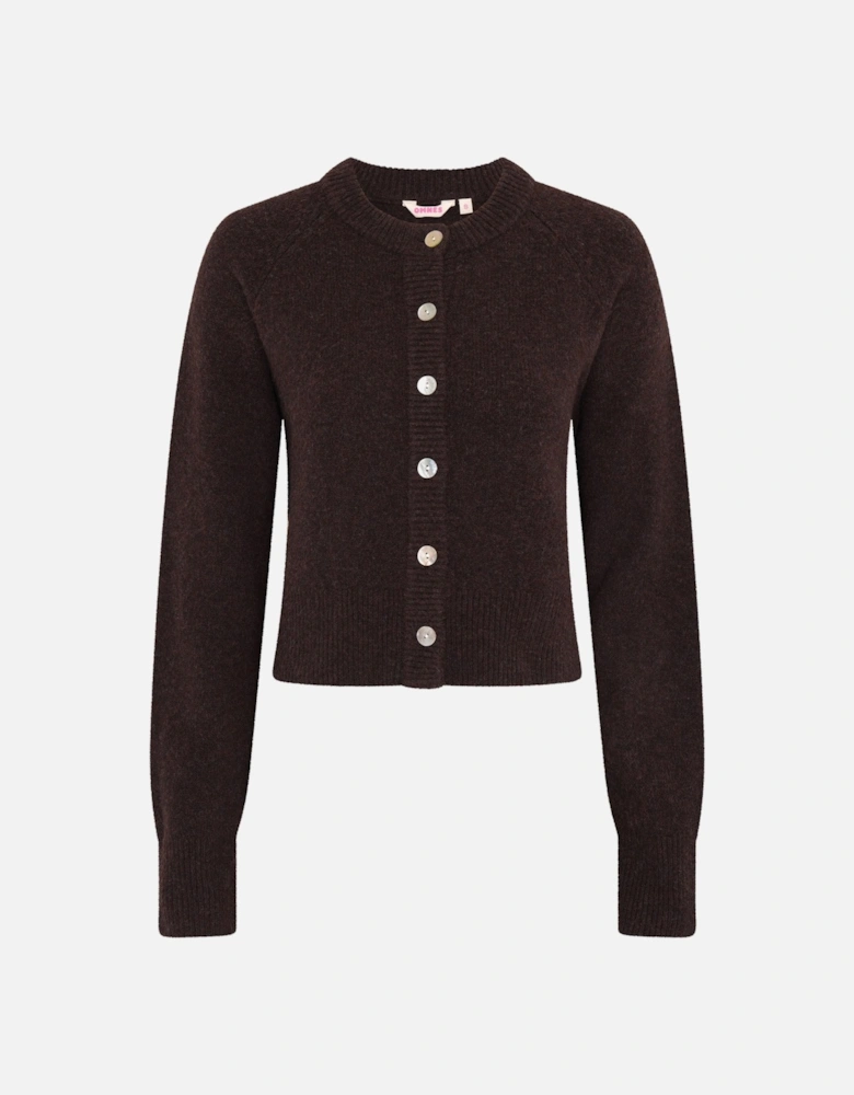 August Cardigan in Chocolate