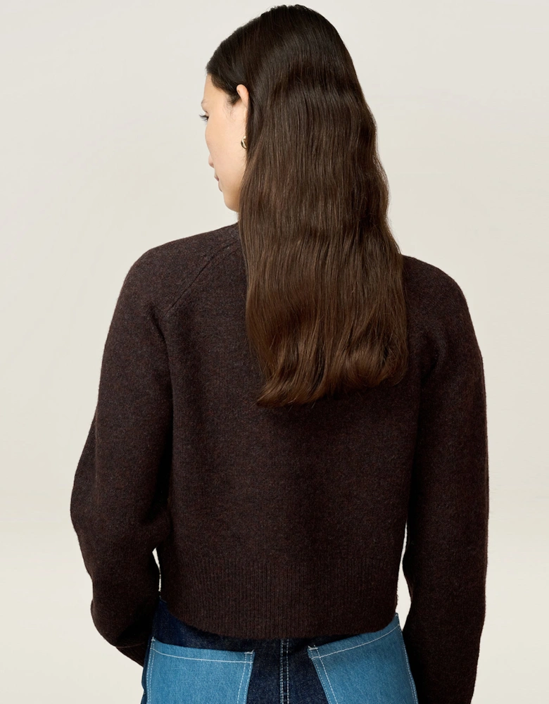 August Cardigan in Chocolate