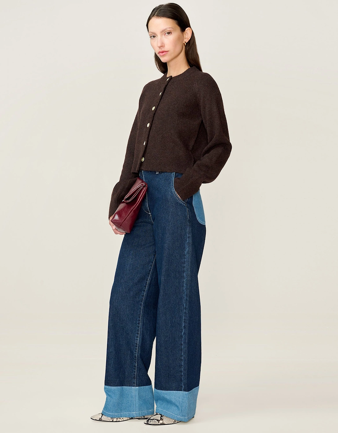 August Cardigan in Chocolate