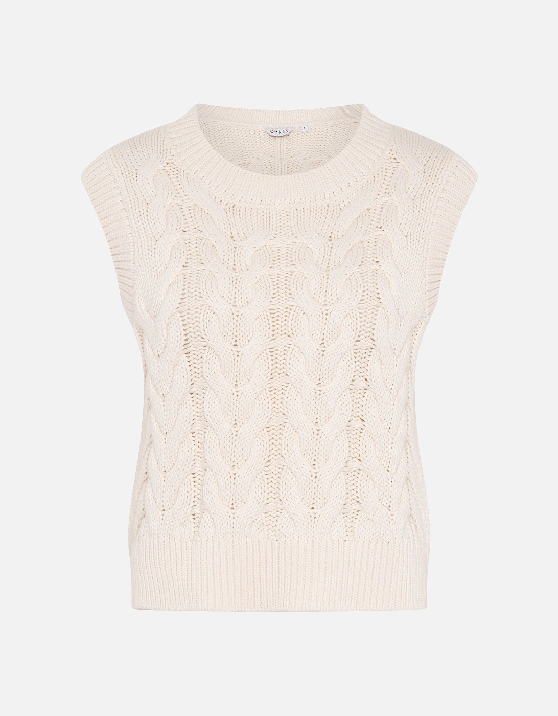Bobbi Cable Knit Vest in Cream