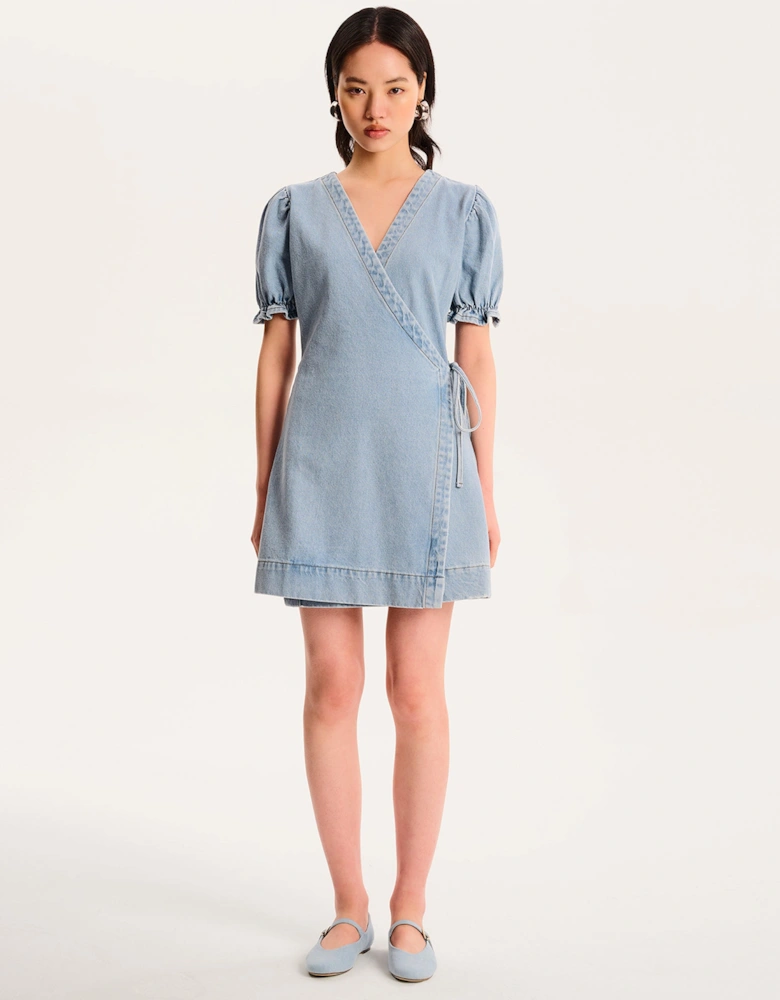 Mikayla Dress in Light Wash