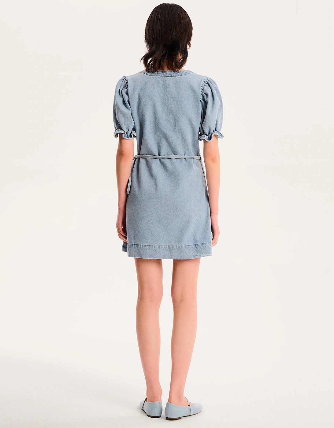 Mikayla Dress in Light Wash