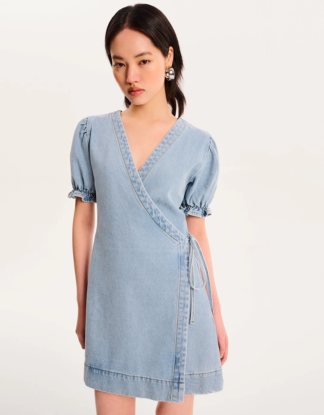 Mikayla Dress in Light Wash