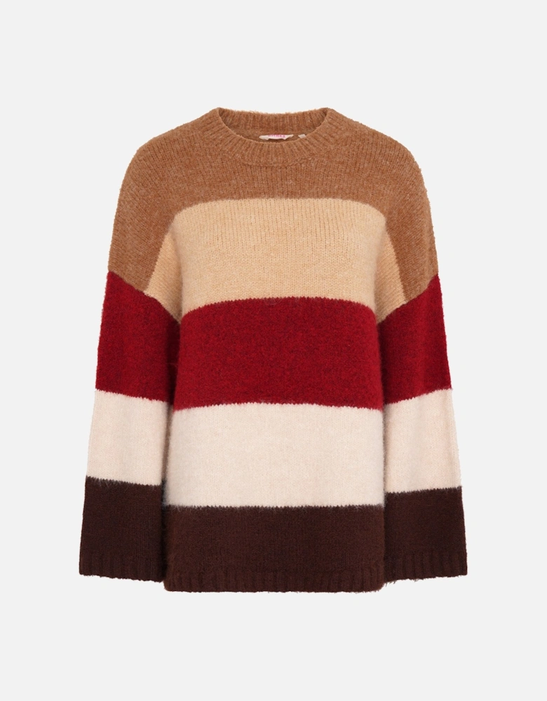 STUDIO Constance Stripe Jumper in Brown