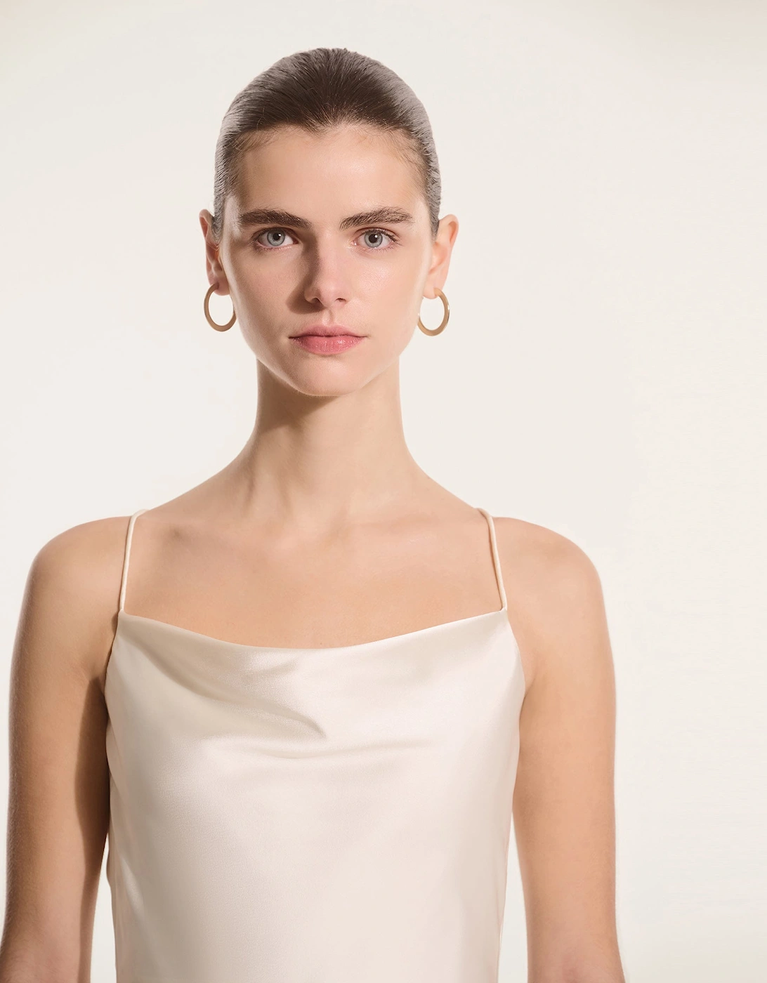 Koko Satin Dress in Ivory