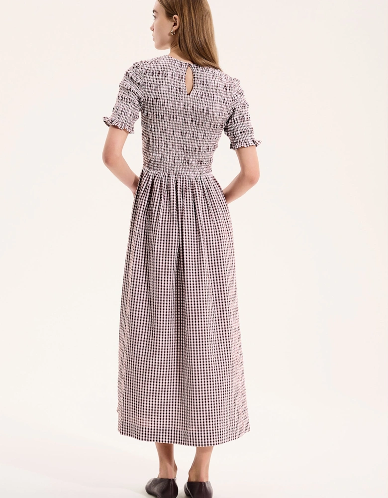 Becky Dress in Brown Gingham