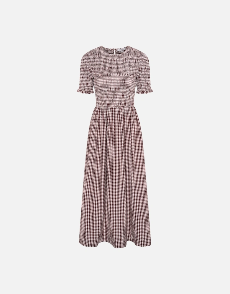 Becky Dress in Brown Gingham