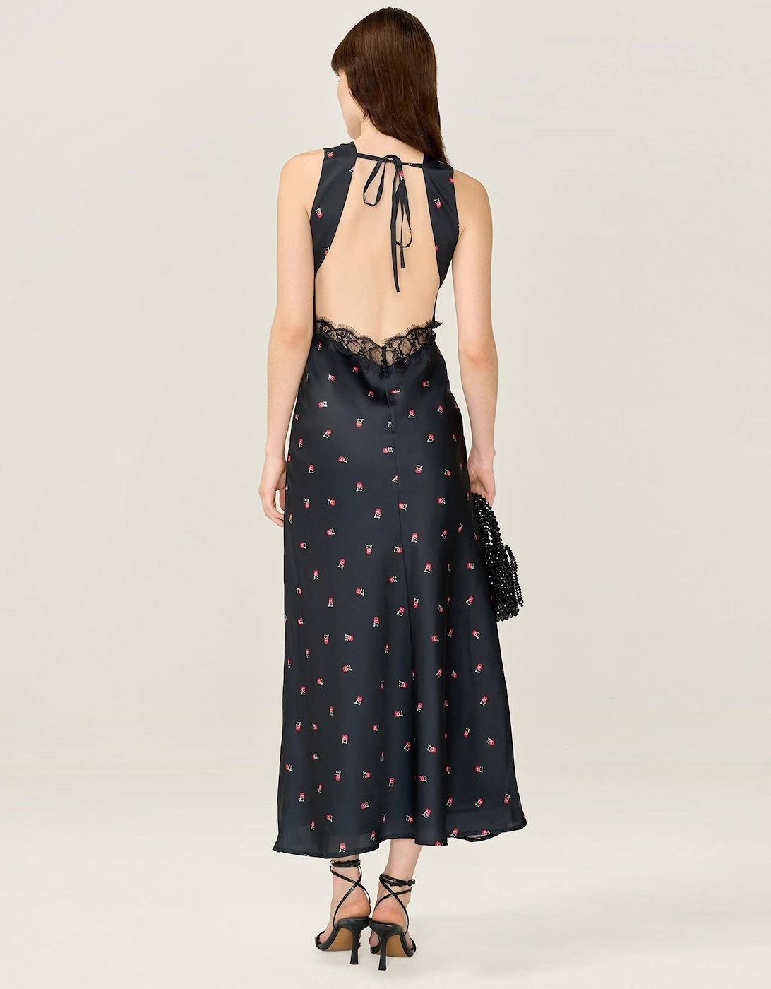 Aurelia Floral Dress in Black