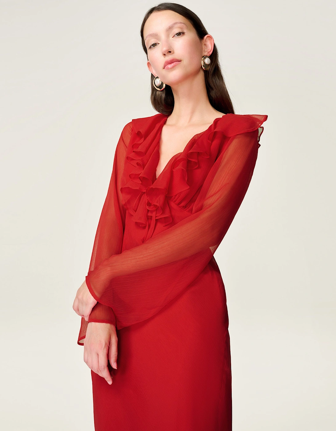 Yvette Dress in Barbados Cherry