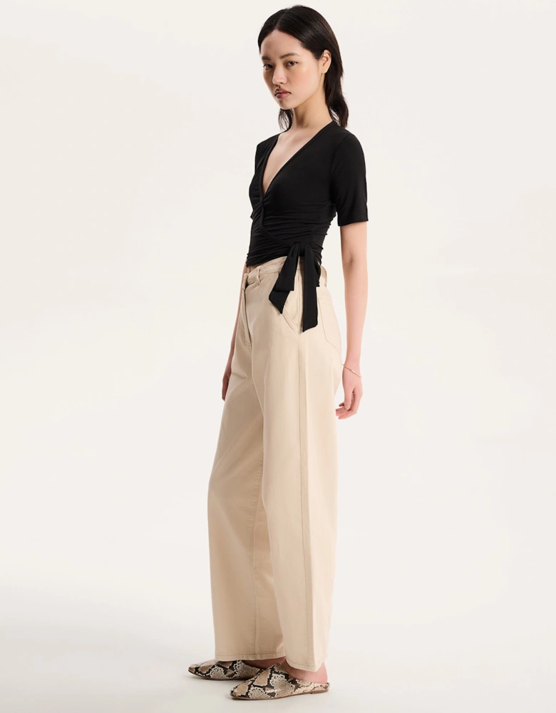 Venus Wrap Top in Black