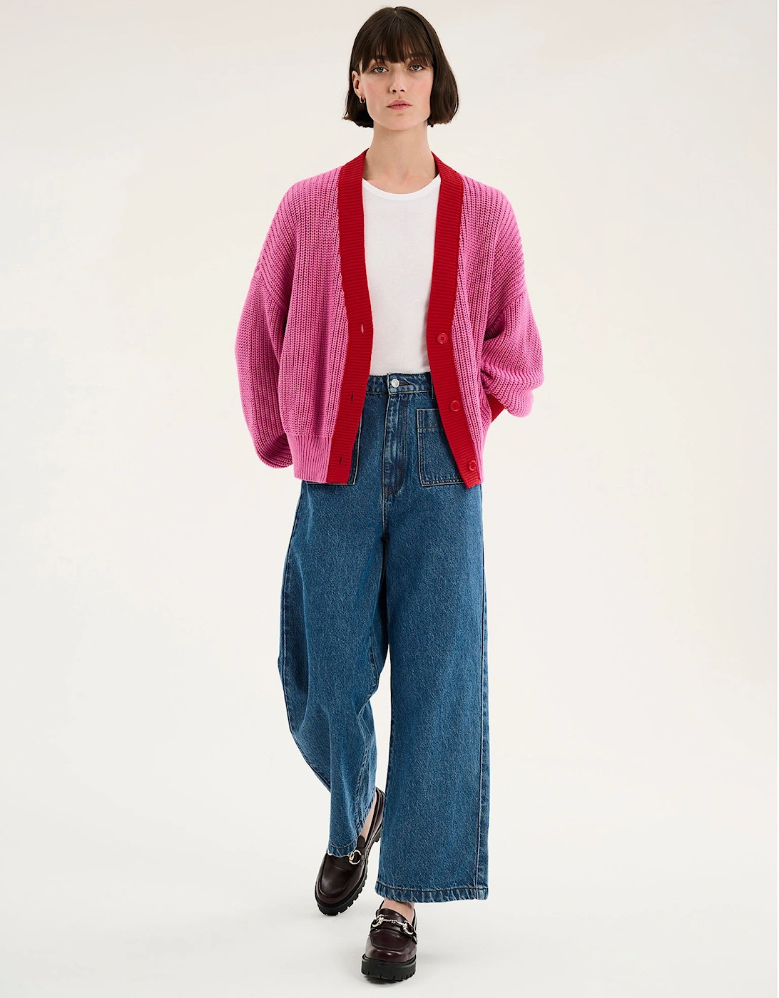 Hopper Cardigan in Pink and Red, 7 of 6