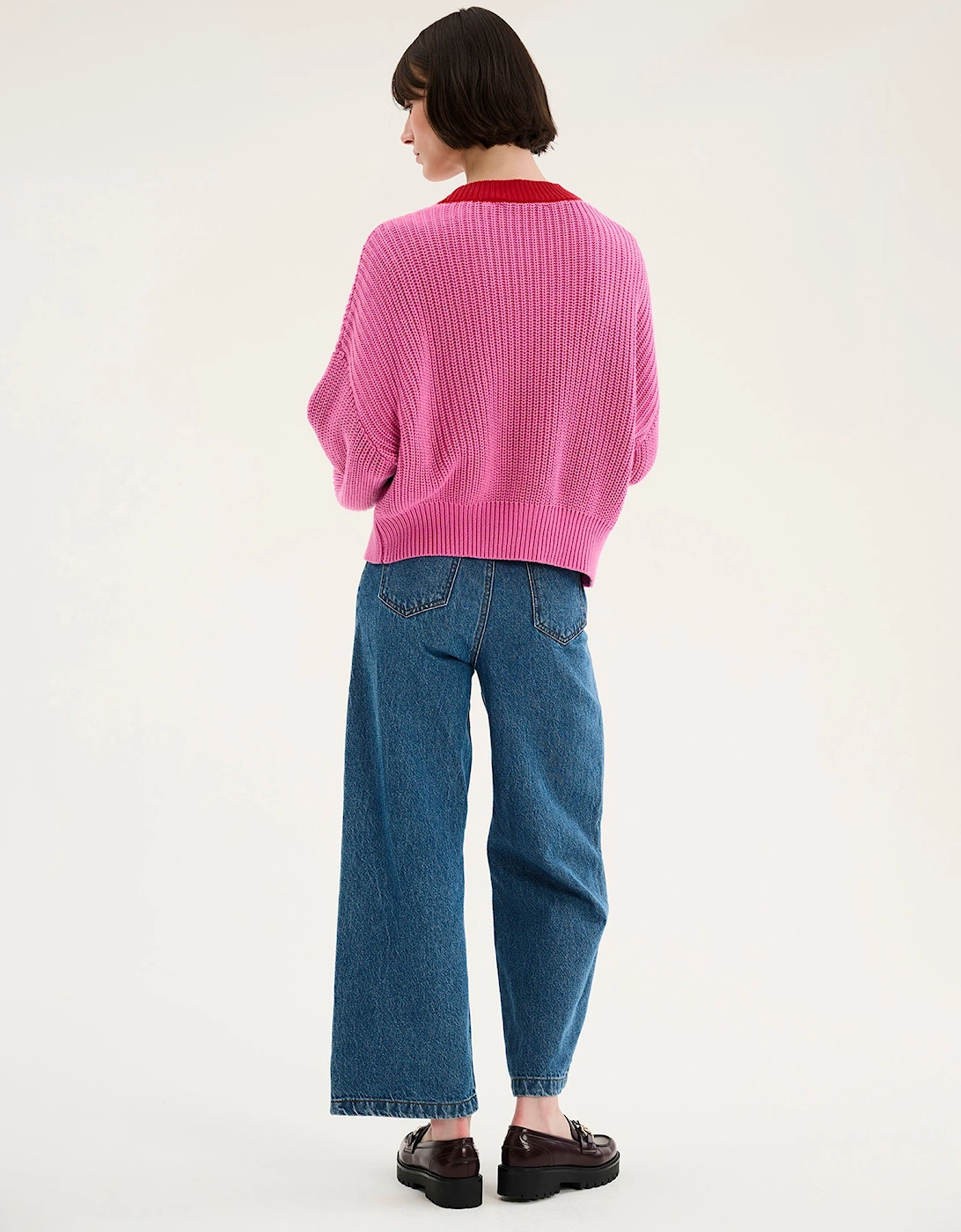 Hopper Cardigan in Pink and Red