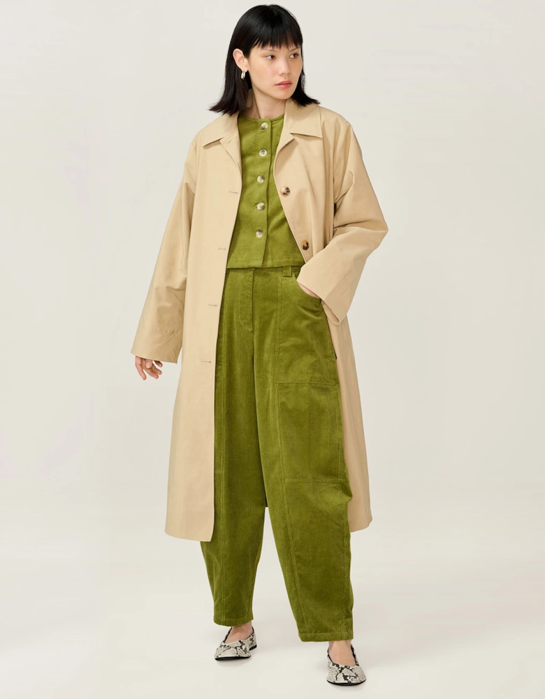 Cosme Cord Top in Moss Green