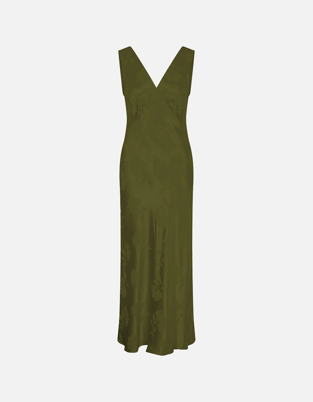 Iris Jacquard Dress in Pear Green