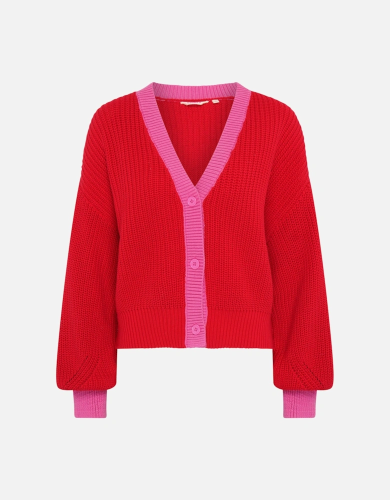 Hopper Cardigan in Red