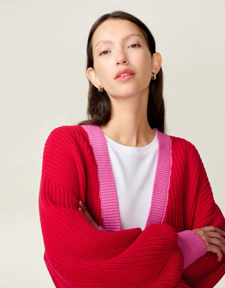 Hopper Cardigan in Red