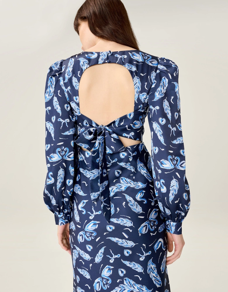 Francoise Dress in Swan Print