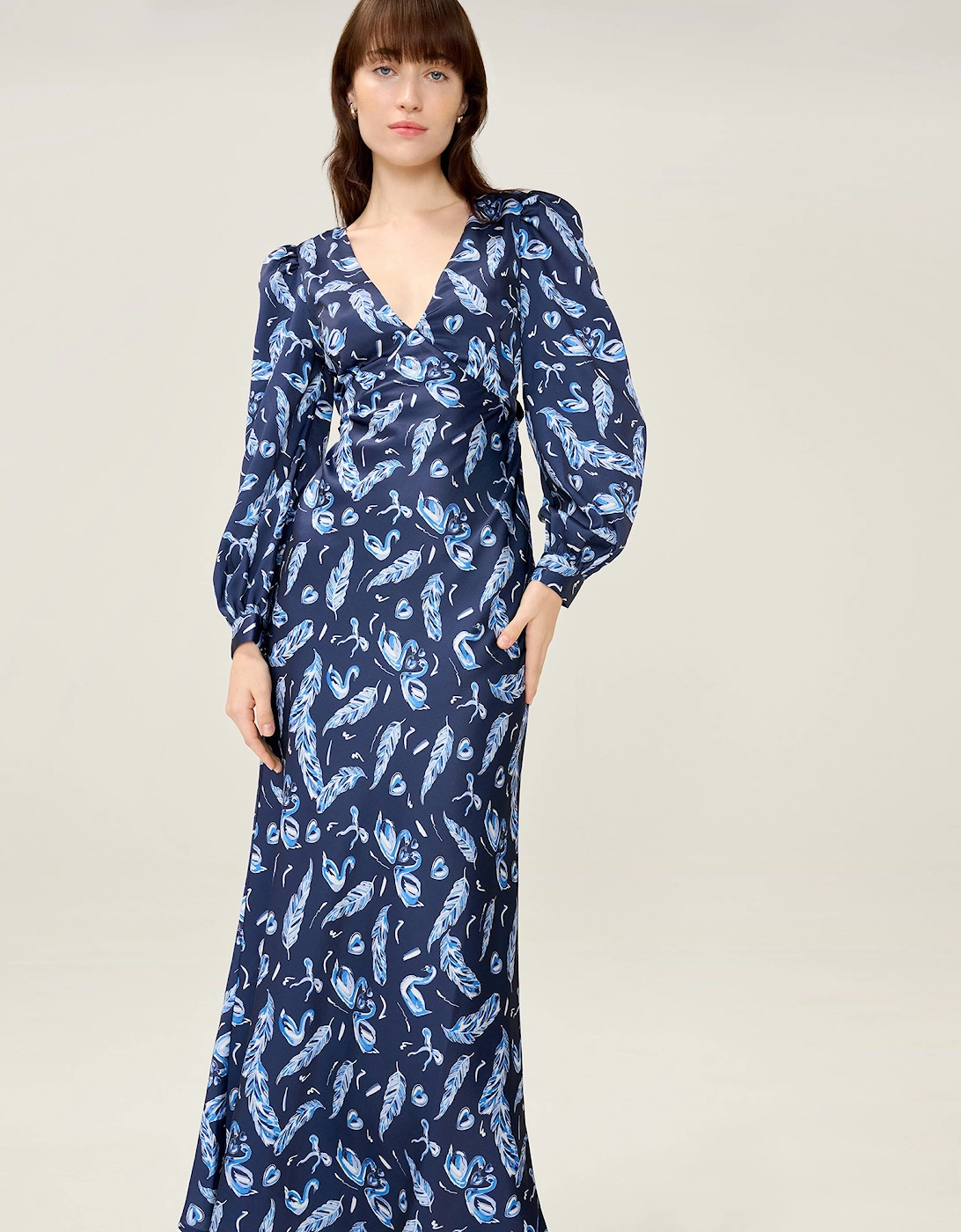 Francoise Dress in Swan Print