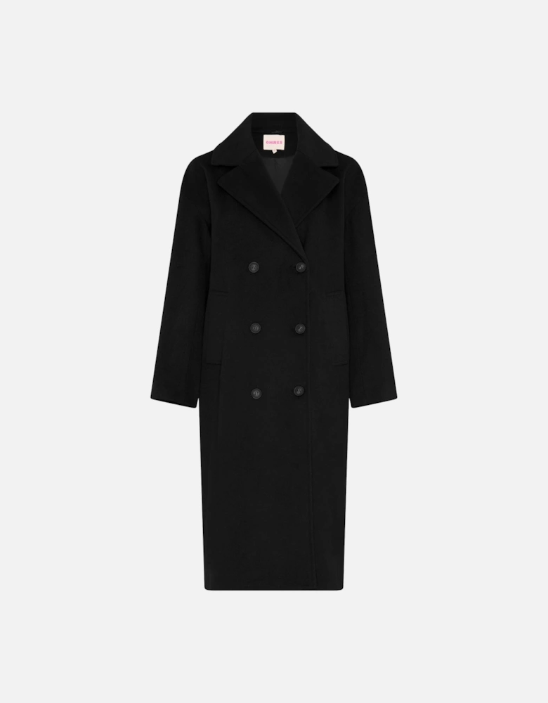 Tina Wool Blend Coat in Black