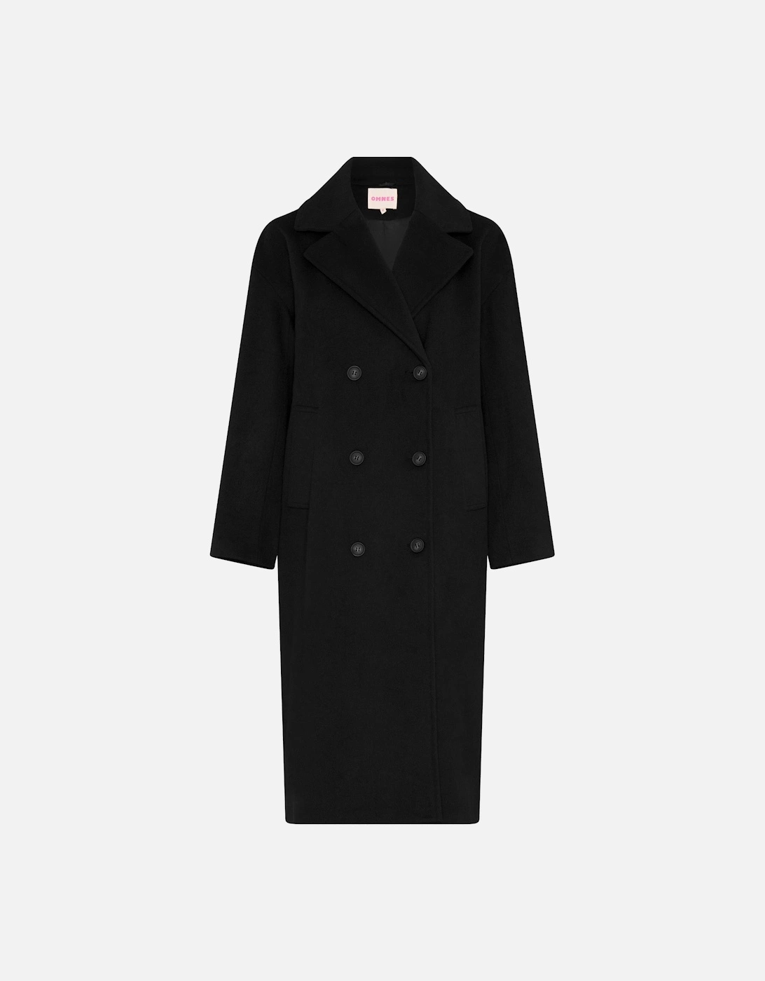 Tina Wool Blend Coat in Black
