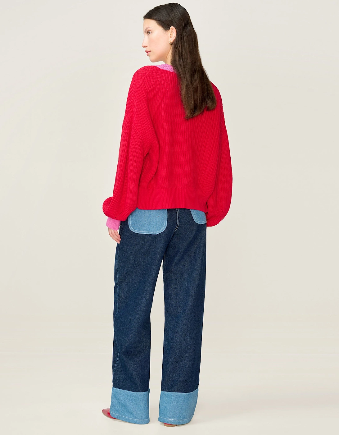 Hopper Cardigan in Red