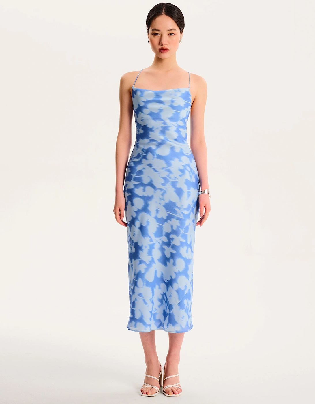 Riviera Midi Dress in Blurred Floral