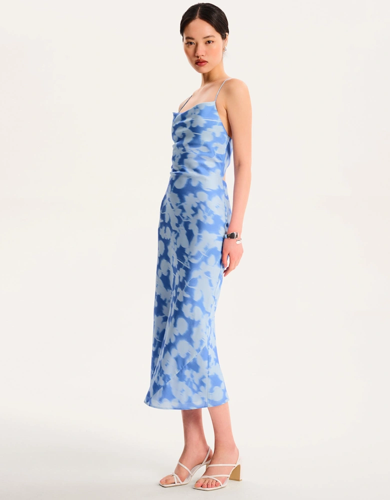 Riviera Midi Dress in Blurred Floral
