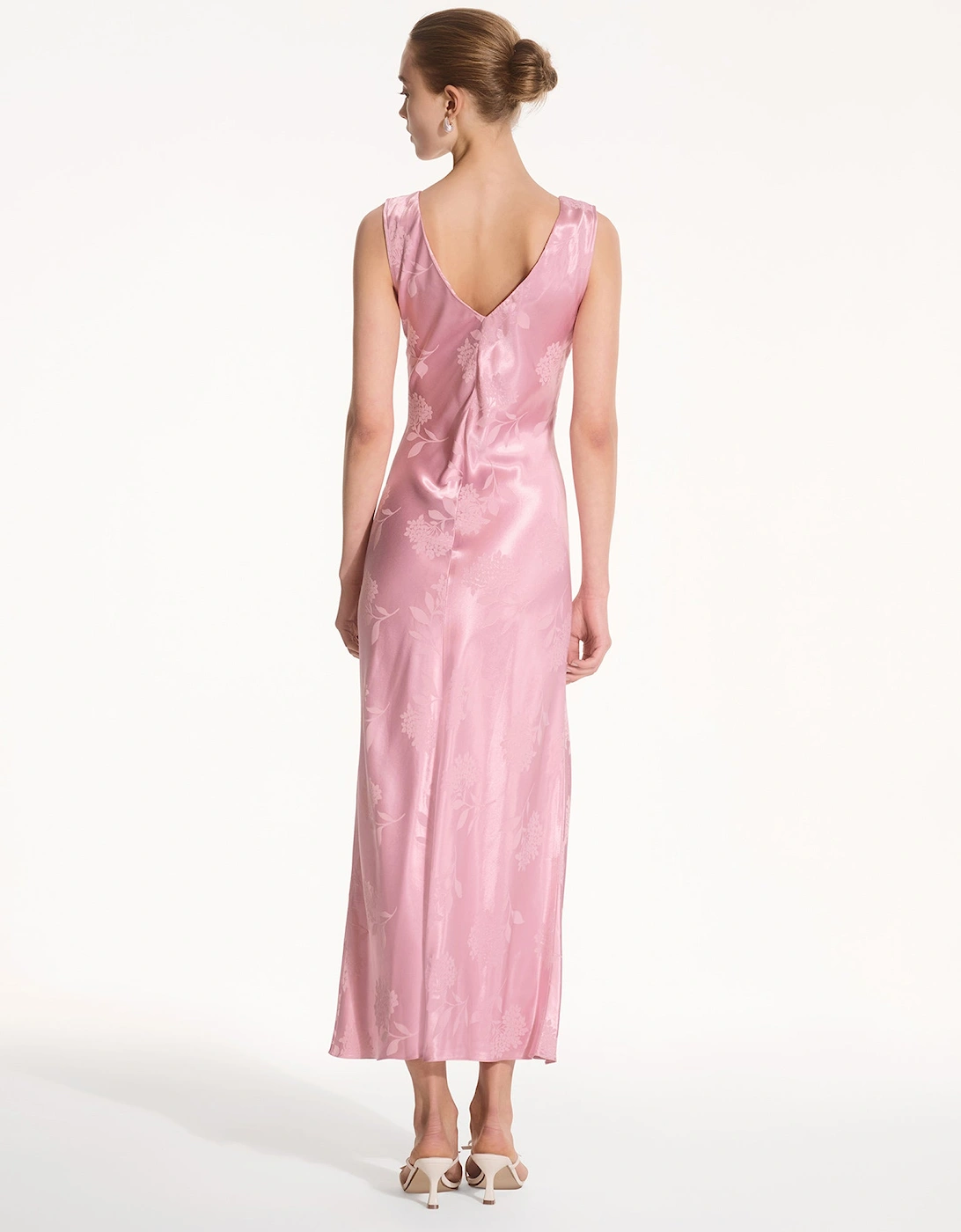 Iris Jacquard Dress in Vintage Pink