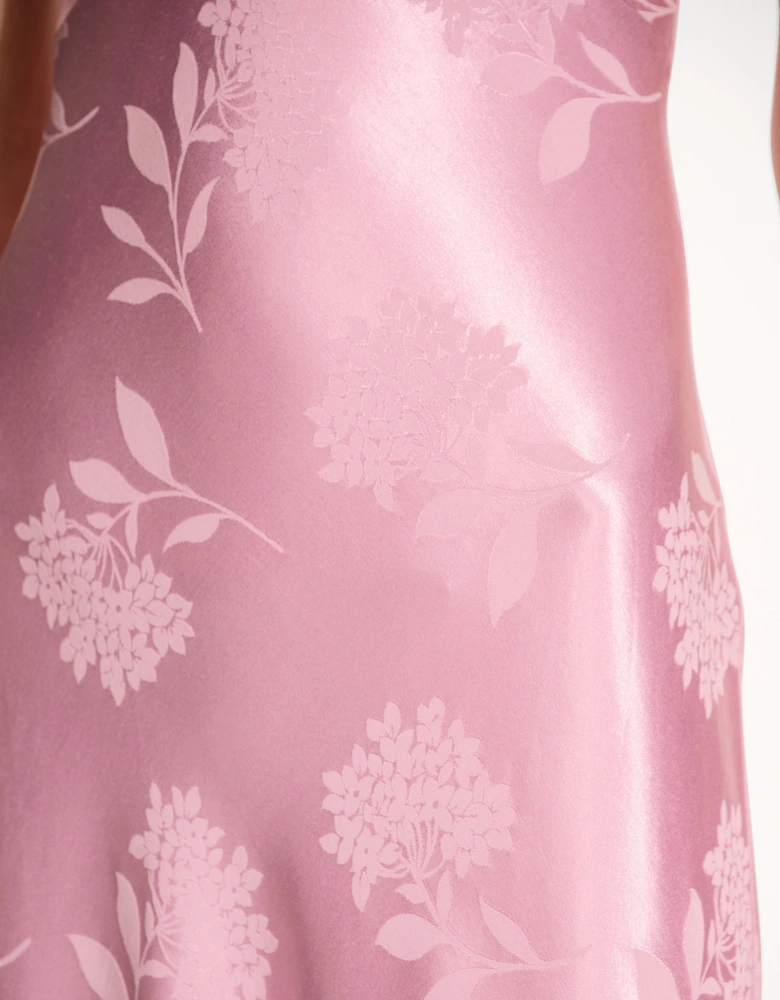 Iris Jacquard Dress in Vintage Pink