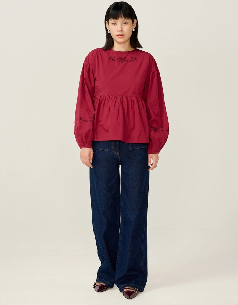 Elma Blouse in Merlot